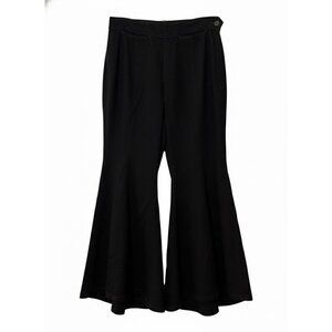 Pilcro Jeans Womens Black Denim Jeans Sz 10 High Rise Wide Flare Goth Whimsigoth